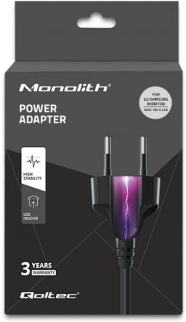 Блок живлення Qoltec Indoor 65 W Black (5901878510293) - зображення 5