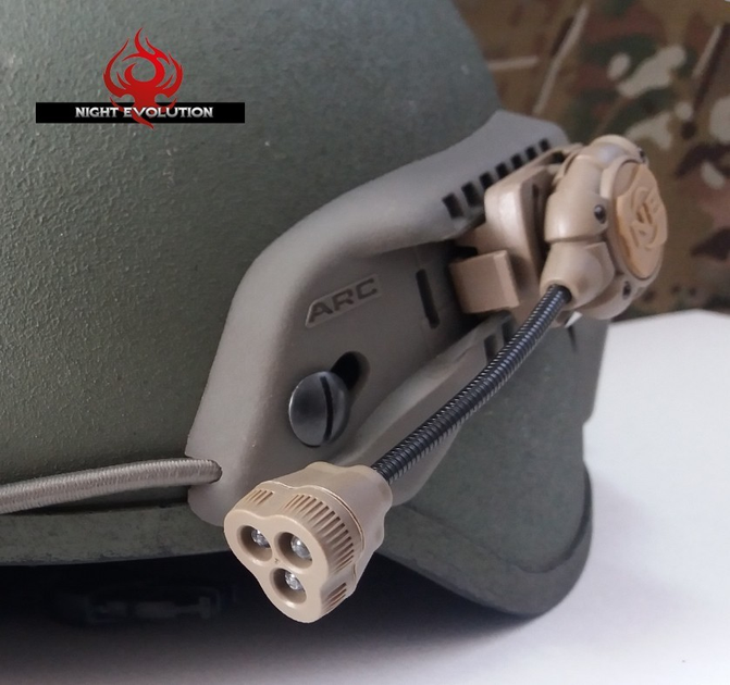 Фонарь на шлем тактический Night Evolution Airsoft MPLS 3LED - изображение 1