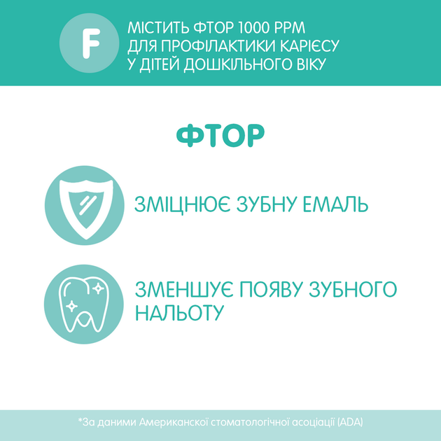 Зубна паста Chicco Фруктовий коктейль, з фтором, 50 мл 10608.00 - зображення 2