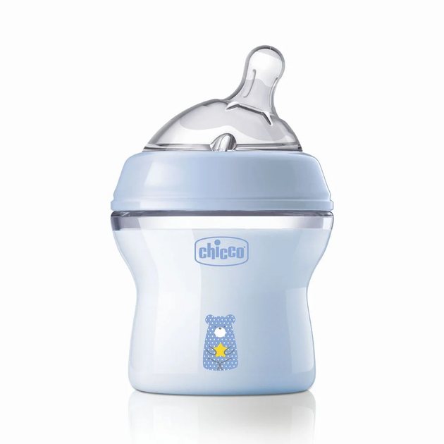 Пластиковая бутылочка Chicco Natural Feeling, медленный поток, 0+, 150 мл, голубая 81311.20 - Фото 1 Пластиковая бутылочка Chicco Natural Feeling, медленный поток, 0+, 150 мл, голубая 81311.20 - изображение 1