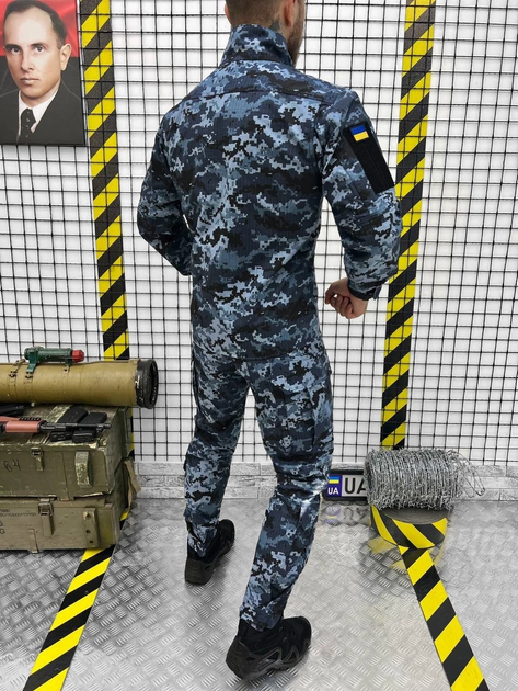 Тактический военный комплект Уставной ВМСУ ( Китель + Штаны ), Камуфляж: Пиксель, Размер: M - изображение 2