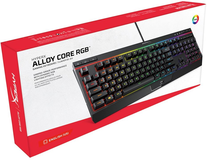 Клавіатура дротова HyperX Alloy Core RGB Membrane Gaming USB Black (4P4F5AA) - зображення 7
