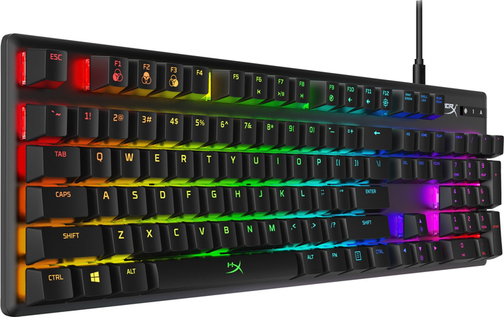 Klawiatura przewodowa HyperX Alloy Origins HX Aqua USB czarna (4P5N9AA) - obraz 3