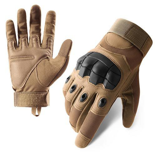 Рукавички тактичні сенсорні BDA; XL/10; Койот. Універсальні тактичні рукавички з пальцями. Армійські рукавички - зображення 2