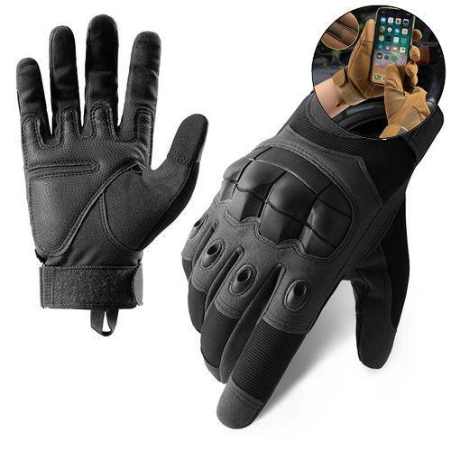 Рукавички тактичні сенсорні BDA; L/9; Чорний. Універсальні тактичні рукавички з пальцями. Армійські рукавички - зображення 1