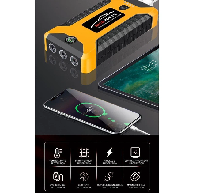 Повербанк PowerBank Jump Starter бустер Voltronic JX27 10000mAh - зображення 6