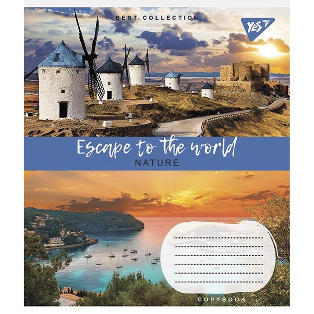 Набор школьных тетрадей 25шт Yes Escape to the world 18 листов клетка 766580 - изображение 3