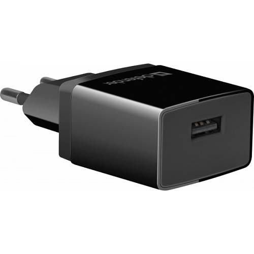 Зарядний пристрій Defender 83556 1xUSB 2.1A кабель micro-USB UPC-11 чорний - зображення 2