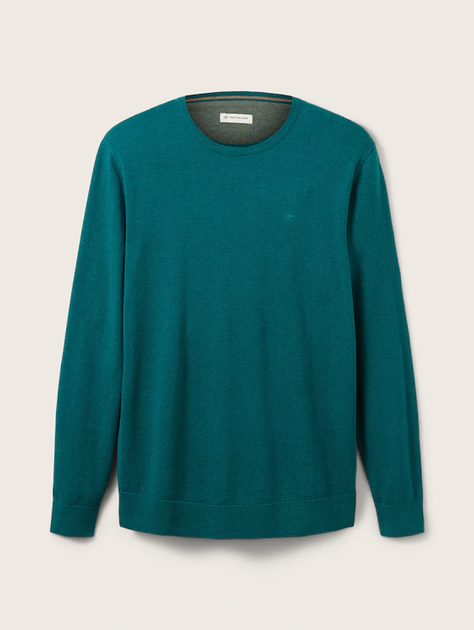 Пуловер Tom Tailor BASIC CREW NECK SWEATER M Зелений 1027661-30316 - Фото 4 Пуловер Tom Tailor BASIC CREW NECK SWEATER M Зелений 1027661-30316 - зображення 4