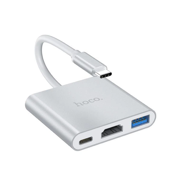 Type-C Хаб Адаптер HOCO Type-C Easy Use HB14 -USB3.0 + HDMI - изображение 2