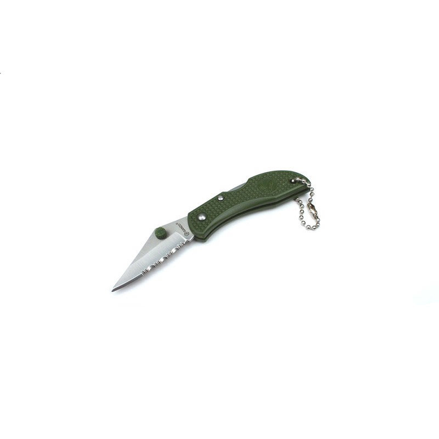 Нож складной брелоковый Ganzo G623s зеленый - зображення 1