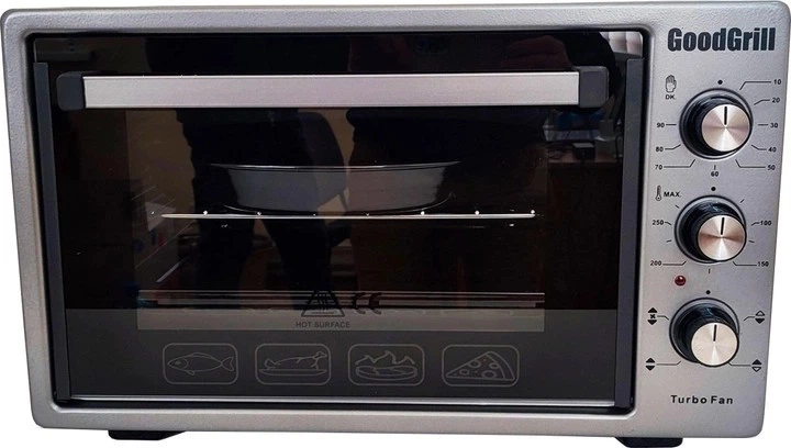 Электрическая печь с конвекцией 40 л выпечка пицца GoodGrill GR-4002TR 4 режима 1300W нагрев 280 термоизоляция Эмаль электродуховка настольная мини печка графит Турция - изображение 3