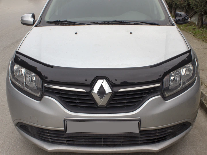 Дефлектор капота (EuroCap) для Renault Logan MCV 2013-2022 гг - изображение 2