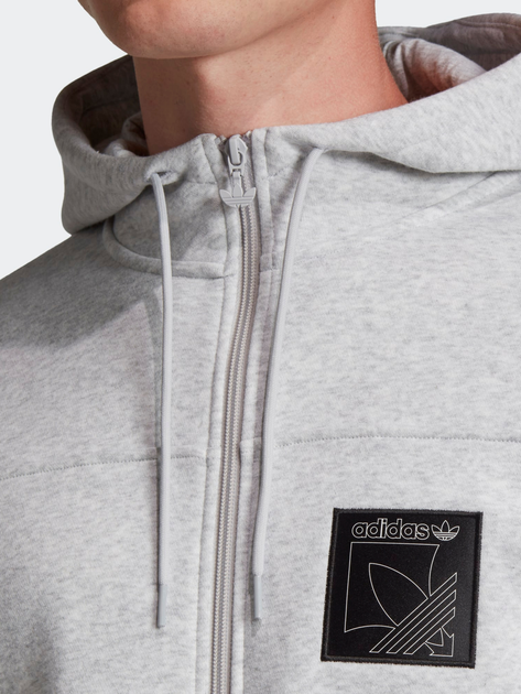 Толстовка на блискавці чоловіча Adidas Sprt Icon Fzh GD5820 M Сіра (4061612020974) - зображення 3