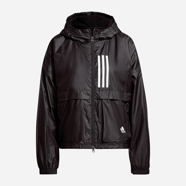 Kurtka wiatrówka damska sportowa adidas W Wndjkt Pbrdy GT3723 L Czarna (4064054782547) - obraz 6