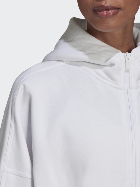 Bluza damska rozpinana streetwear z kapturem Adidas W Sl Hd Fz HE1742 S Biała (4065423148278) - obraz 5