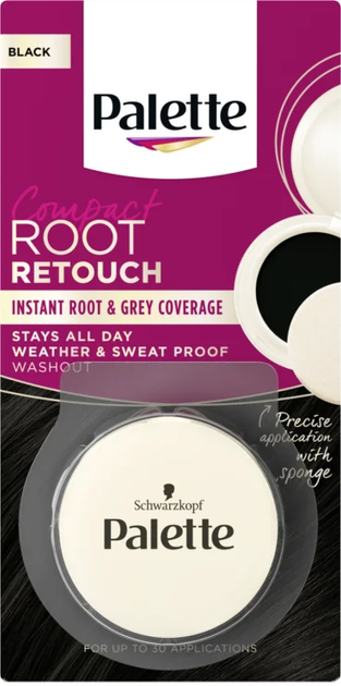 Korektor do odrostów i siwych włosów Schwarzkopf Palette Compact Root Retouch Czarny 3 g (8410436410038) - obraz 1
