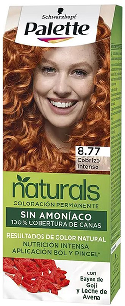 Стійка крем-фарба для волосся Schwarzkopf Palette Naturals Color Creme 8.77 Інтенсивний мідний (8410436362344) - зображення 1