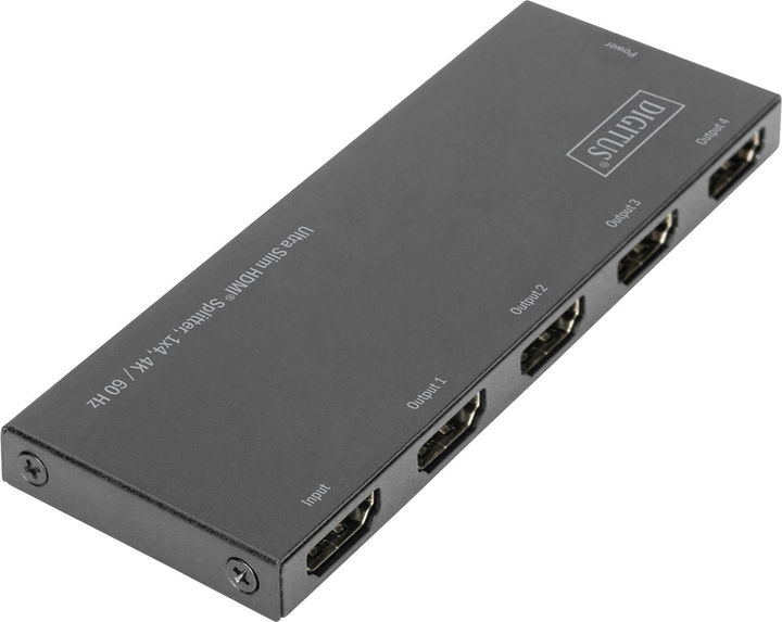 Czarny rozdzielacz Digitus HDMI 4K (DS-45323) - obraz 1