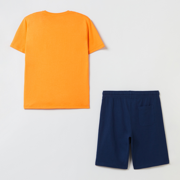 Koszulka dziecięca OVS Tsh Print+Shr Jersey Orange/Dark Blu 1796831 170 cm Pomarańczowa/Ciemnoniebieska (8056781016183) - obraz 2