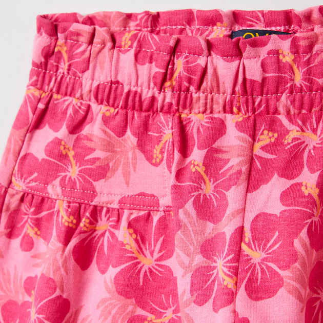 Дитячі шорти для дівчинки OVS Aop Short 15-2216 Aop Flowers 1804273 116 см Рожеві (8056781108871) - зображення 3