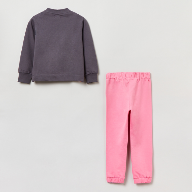 Костюм (світшот + штани) дитячий OVS Jogging W/Pr Prism Pink 1822304 104 см Pink (8056781591550) - зображення 2