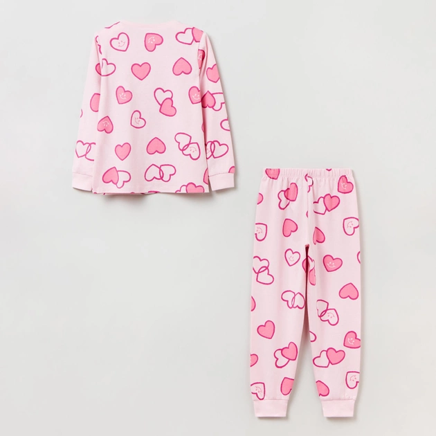 Піжама (футболка з довгими рукавами + штани) дитяча OVS Pyjama Sp 3/ Fairy Tale 1821578 134 см Pink (8056781581278) - зображення 2