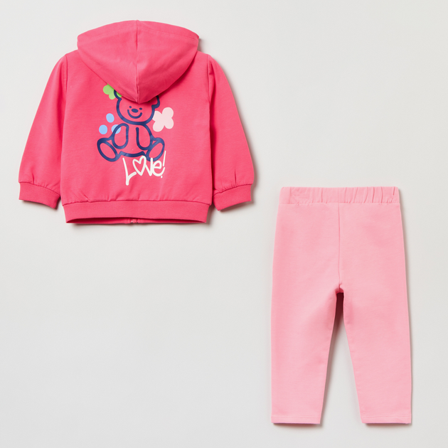 Komplet (bluza + spodnie) dla dzieci OVS Hoody Full Z Fandango Pin 1823695 80 cm Fuxia/Pink (8056781611432) - obraz 2