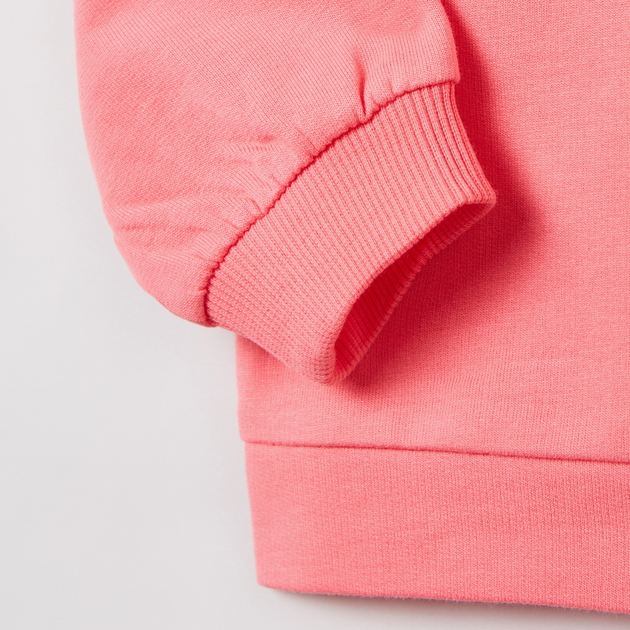 Bluza bez kaptura dziewczęca OVS Round Neck S Shell Pink 1817429 80 cm Różowa (8056781509036) - obraz 3