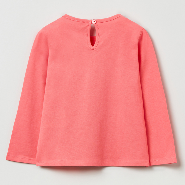 Дитяча футболка з довгими рукавами для дівчинки OVS T-Shirt W/Pr Shell Pink 1817543 92 см Рожева (8056781510193) - зображення 2
