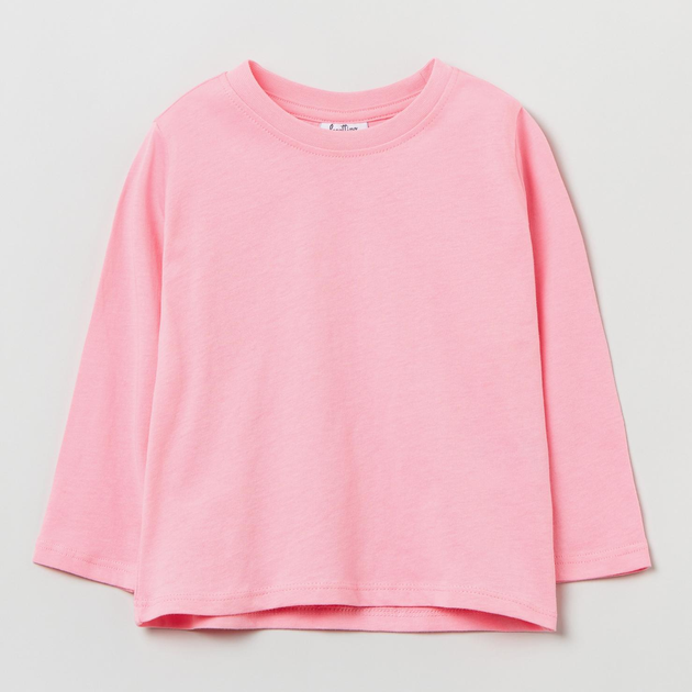Дитяча футболка з довгими рукавами для дівчинки OVS T-Shirt Soli Candy Pink 1823680 92 см Рожева (8056781611302) - зображення 1