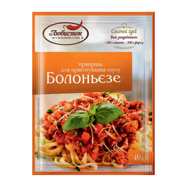 Приправа для приготовления соуса Болоньезе Любисток 40г от продавца ...