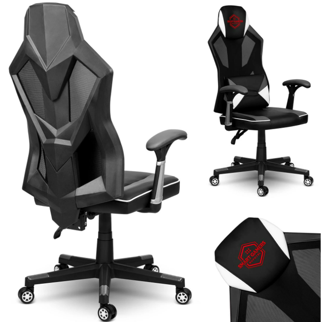 Геймерское кресло Shiro Black-white - Фото 8 Геймерское кресло Shiro Black-white - изображение 8