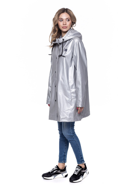 Плащ женский серебристый металлик Blauer.USA 13451 XL Серый ...