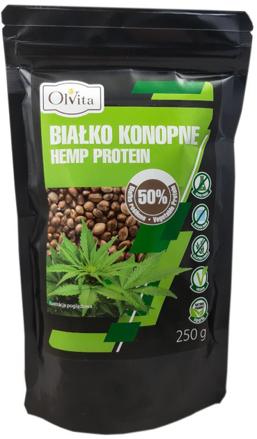 Суперфуд Olvita Білок конопель порошок 250 г (5903111707811) - зображення 1