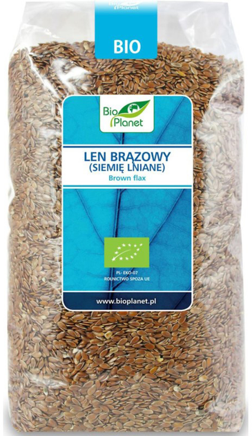 BIO PLANET Len brązowy (siemię lniane) BIO 1kg (5907814666918) - obraz 1