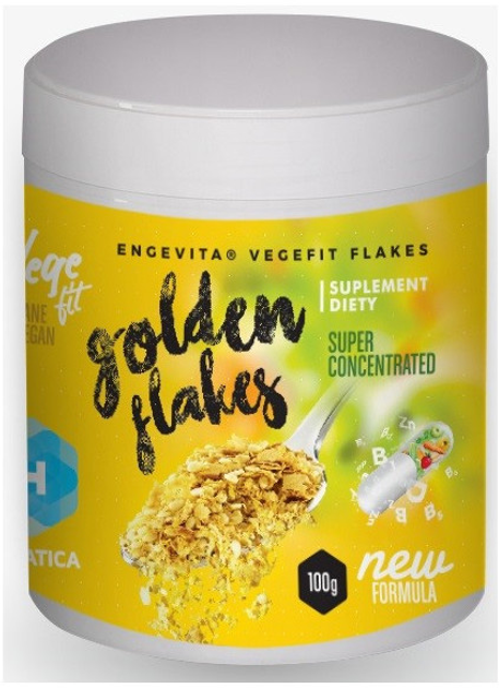 Hepatica Golden Flakes 100 g żywność wegetariańska (5905279653320) - obraz 1
