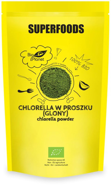 SUPERFOODS Chlorella w proszku BIO 200 g BIO PLANET (5907814668691) - obraz 1