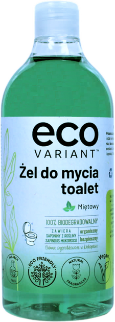 Środek do czyszczenia wanny EcoVariant Żel Do Mycia Toalet WC Gel Mięta 1000 g (5903240897216) - obraz 1