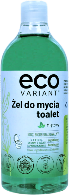 Засіб для чищення ванн EcoVariant Żel Do Mycia Toalet WC Gel Mięta 1000 г (5903240897216) - зображення 1