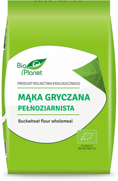 Борошно з цільнозернової гречаної крупи BIO PLANET 1 кг (5907814668790) - зображення 1