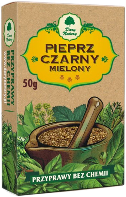 Dary Natury Pieprz Czarny Mielony 50 g (5902741002709) - obraz 1