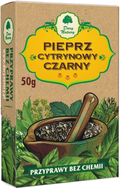 Dary Natury Pieprz Cytrynowy Czarny 50 g (5903246860283) - obraz 1