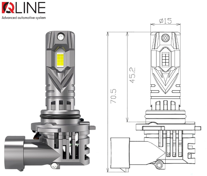 LED автолампи QLine SA (Small Active) HB4 9006 6000K - изображение 4