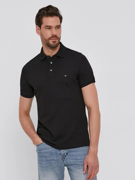 Polo Tommy Hilfiger MW0MW17770-BDS L Czarny (8720113850225) - obraz 1