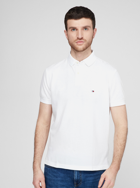 Koszulka polo męska Tommy Hilfiger MW0MW17770-YBR M Biała (8720113791566) - obraz 1