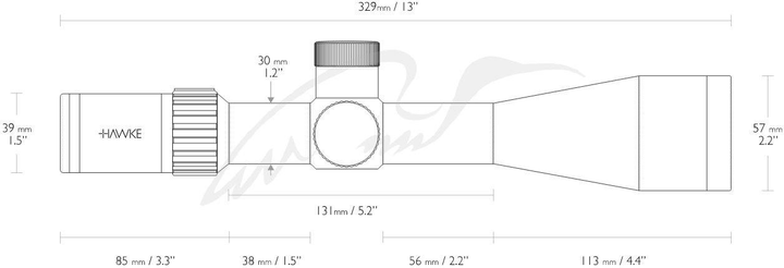 приціл оптичний Hawke Airmax Compact 6-24x50 SF сітка AMX з підсвіткою - зображення 2