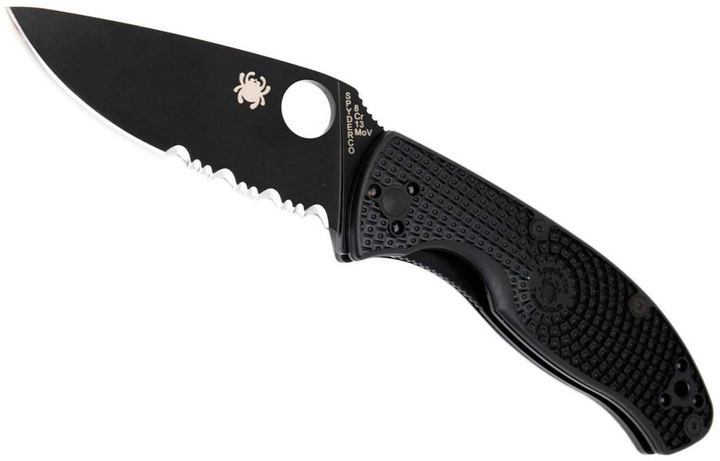 Нож Spyderco Tenacious Black Blade FRN полусеррейтор (871393) - изображение 1
