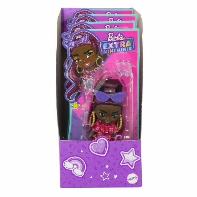 Lalka Barbie Extra Mini Minis bordowe wlosy (194735116133) - obraz 6