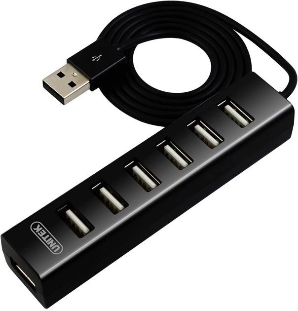 USB-хаб Unitek USB 2.0 7-in-1 (4894160007452) - зображення 1
